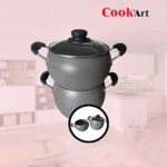 couscoussier 5 lt Bombée 2 en 1 granite